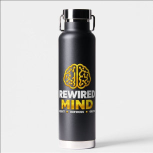Rewired Mind Logo Water Bottle - Black Insulated