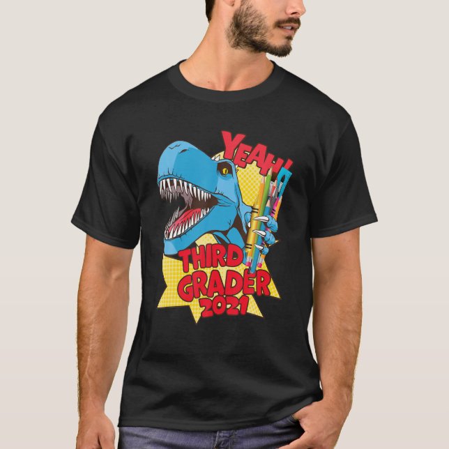 Rex 3Rd Grader 2021 - 2Nd Grad Graduation - Third T-Shirt (Front)