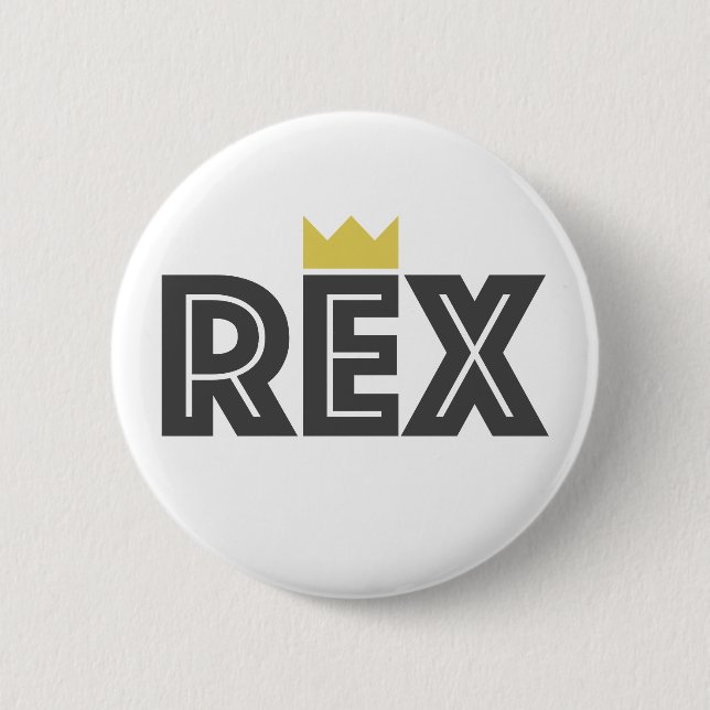 Rex 6 Cm Round Badge (Front)