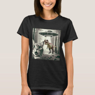 Rex Alien UFO T Dinosaur Selfie Cat T-Shirt