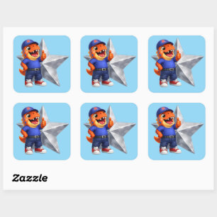 Rex and hoot Silverstar level 226 large square sti Sticker