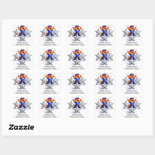 Rex and hoot three Silver stars fantastic work ach Square Sticker