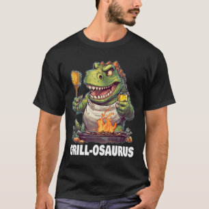 Rex Bbq Dinosaur Funny Fathers' Day Grilling T-Shirt