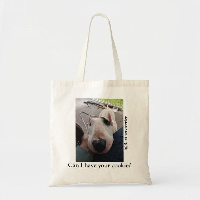 Rex "Can I have your cookie?" Tote Bag (Front)