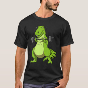 Rex Dinosaur Fitness Gym Bodybuilder Weightlifting T-Shirt