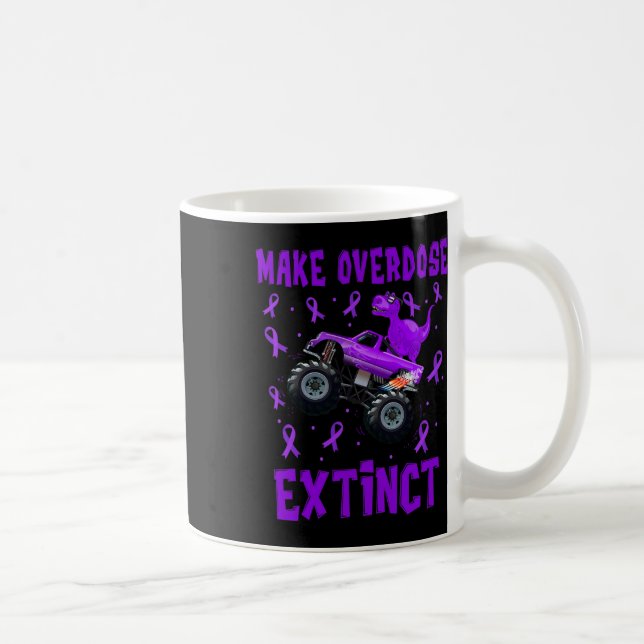 Rex Dinosaur Monster Truck Make Overdose Extinct A Coffee Mug (Right)