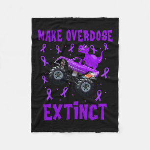 Rex Dinosaur Monster Truck Make Overdose Extinct A Fleece Blanket