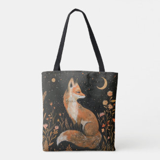Rex Fox in Moonlight Woodland Tote Bag