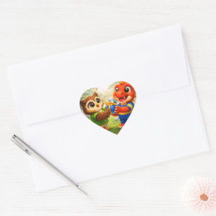 Rex happy Easter heart shaped envelope seals