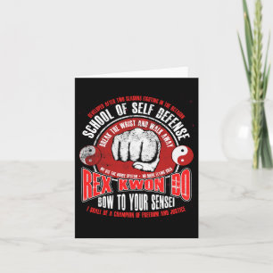 Rex Kwon Do Funny Karate Martial Arts Retro  Card