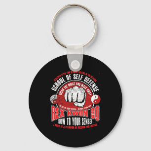 Rex Kwon Do Funny Karate Martial Arts Retro Key Ring