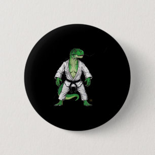 Rex Martial Arts Dinosaur Judo Jiu-jitsu Karate  6 Cm Round Badge