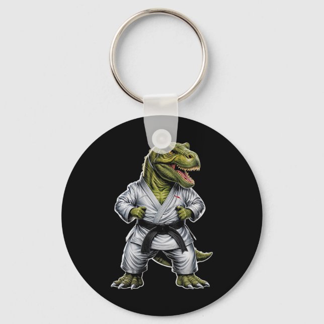 Rex Martial Arts Dinosaur Karate Jiu-jitsu Ninja  Key Ring (Front)
