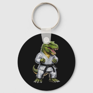 Rex Martial Arts Dinosaur Karate Judo Bjj Fighter  Key Ring