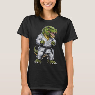Rex Martial Arts Dinosaur Karate Judo Bjj Fighter T-Shirt