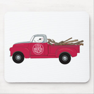 Rex The TV Terrier Red Truck Mouse Pad