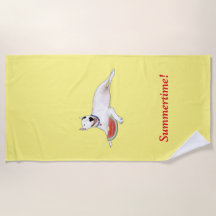Rex The TV Terrier Summertime! Beach Towel