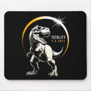Rex Total Solar Eclipse 2024 Dinosaur April 8 Men Mouse Pad