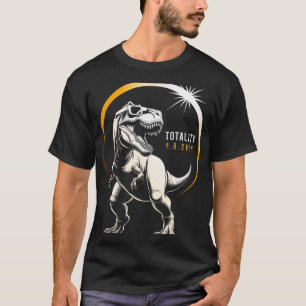 Rex Total Solar Eclipse 2024 Dinosaur April 8 Men T-Shirt