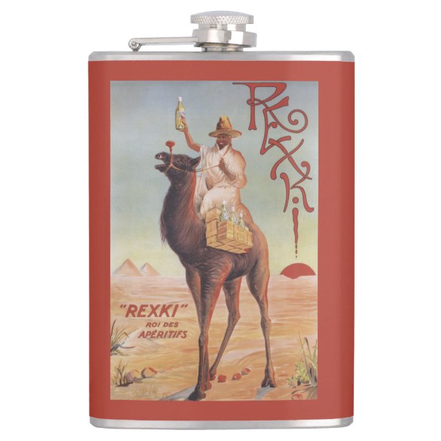 Rexki - King of Before Dinner Liqueurs Hip Flask (Front)