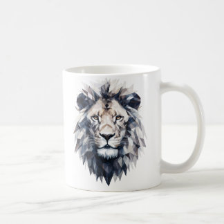 Rey de los Ángulos: Geometría Majestuosa del León Coffee Mug