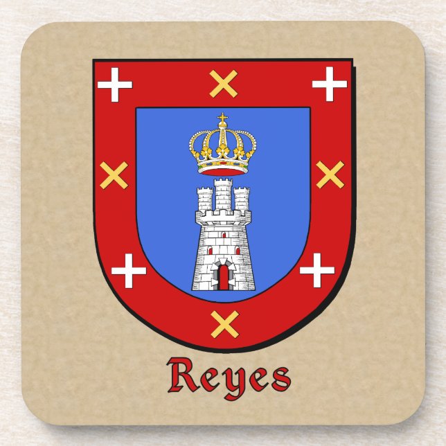 Reyes Family Shield Coaster (Front)
