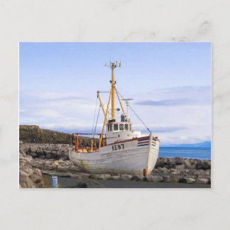 Reykjanesbær Iceland Boat Postcard