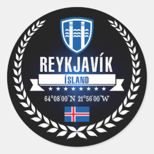 Reykjavík Classic Round Sticker