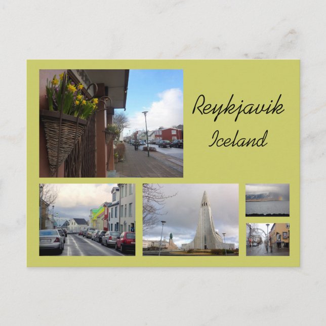 Reykjavik Collage Postcard (Front)