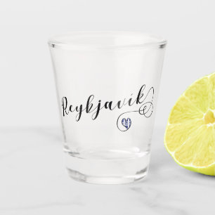 Reykjavík Heart, Icelandic Flag Shot Glass