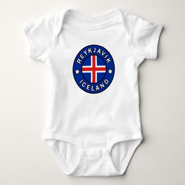 Reykjavik Iceland Baby Bodysuit (Front)