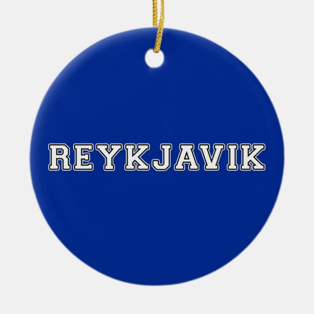 Reykjavik Iceland Ceramic Ornament (Front)