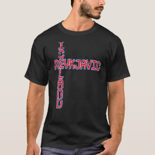 Reykjavik Iceland Cross Travel Scandinavia Pride R T-Shirt
