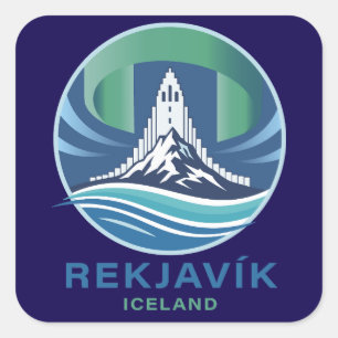 Reykjavik Iceland Europe Square Sticker