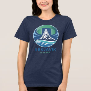 Reykjavik Iceland Europe Tri-Blend Shirt
