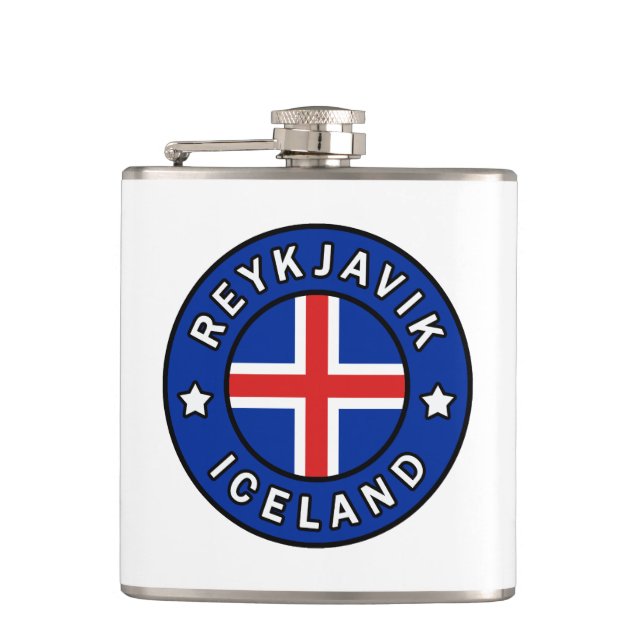 Reykjavik Iceland Hip Flask (Front)