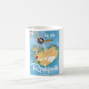 Reykjavik, Iceland holiday travel poster Coffee Mug