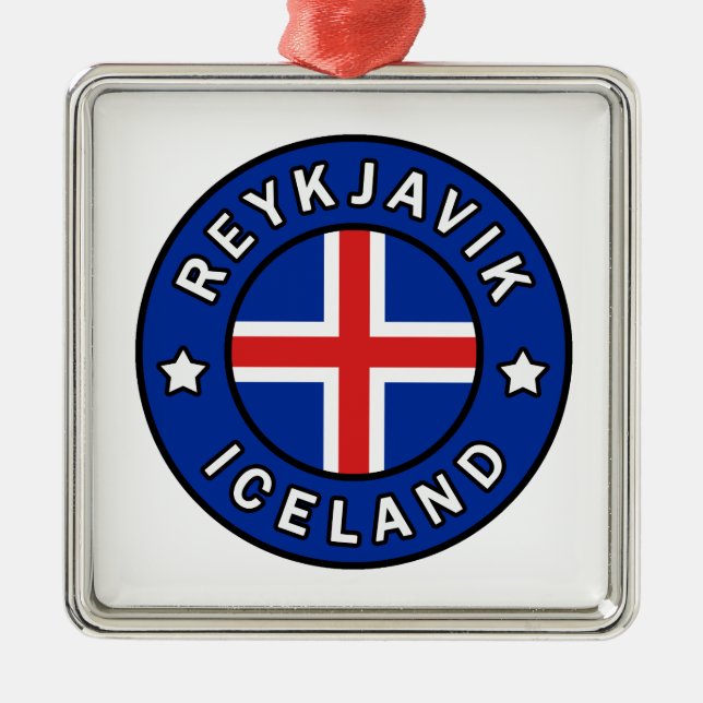 Reykjavik Iceland Metal Ornament (Front)
