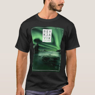Reykjavik Iceland Northern Lights T-Shirt