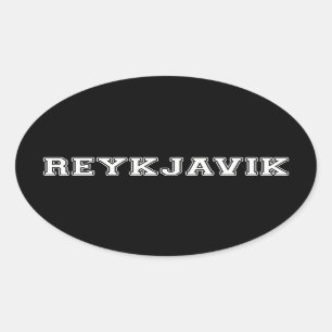 Reykjavik Iceland Oval Sticker