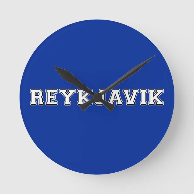 Reykjavik Iceland Round Clock (Front)