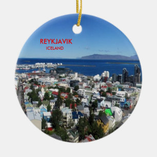 Reykjavik Iceland Scenic Christmas Ornament