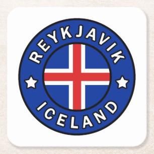 Reykjavik Iceland Square Paper Coaster