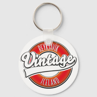 Reykjavík Iceland vitnage logo Key Ring