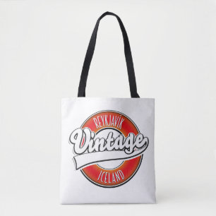 Reykjavík Iceland vitnage logo Tote Bag