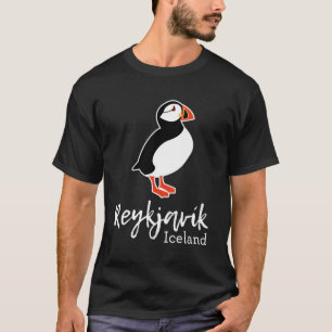 Reykjavik Iceland With Puffin Bird T-Shirt
