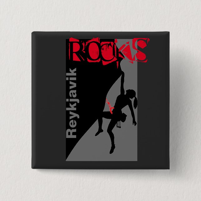 Reykjavik Rocks button (Front)