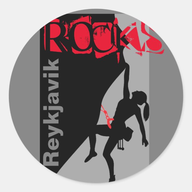Reykjavik Rocks   Classic Round Sticker (Front)
