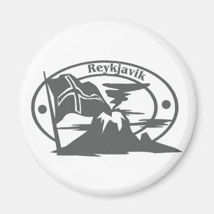 Reykjavik Stamp Magnet