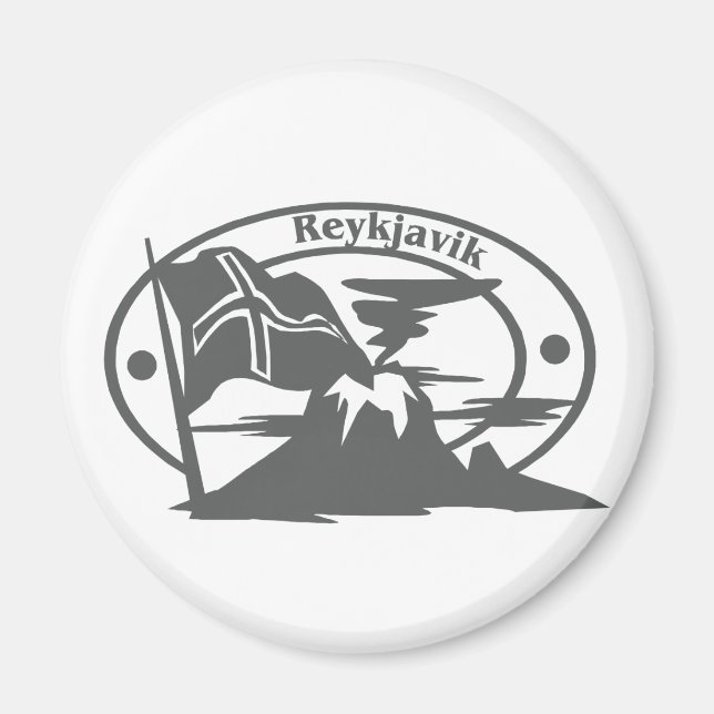 Reykjavik Stamp Magnet (Front)